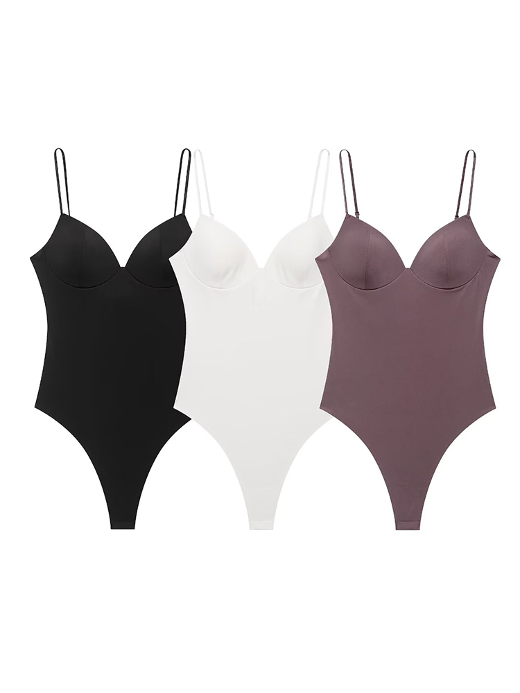 Shapewear Bodysuit Firm - TFMLN Yazlık Kadın Body Elbisesi Kalp