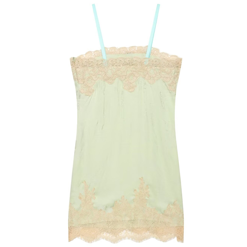 HXAO Nane Yeşili Dantel Elbise - Slip Dress Satin incelemesi ve fiyatı