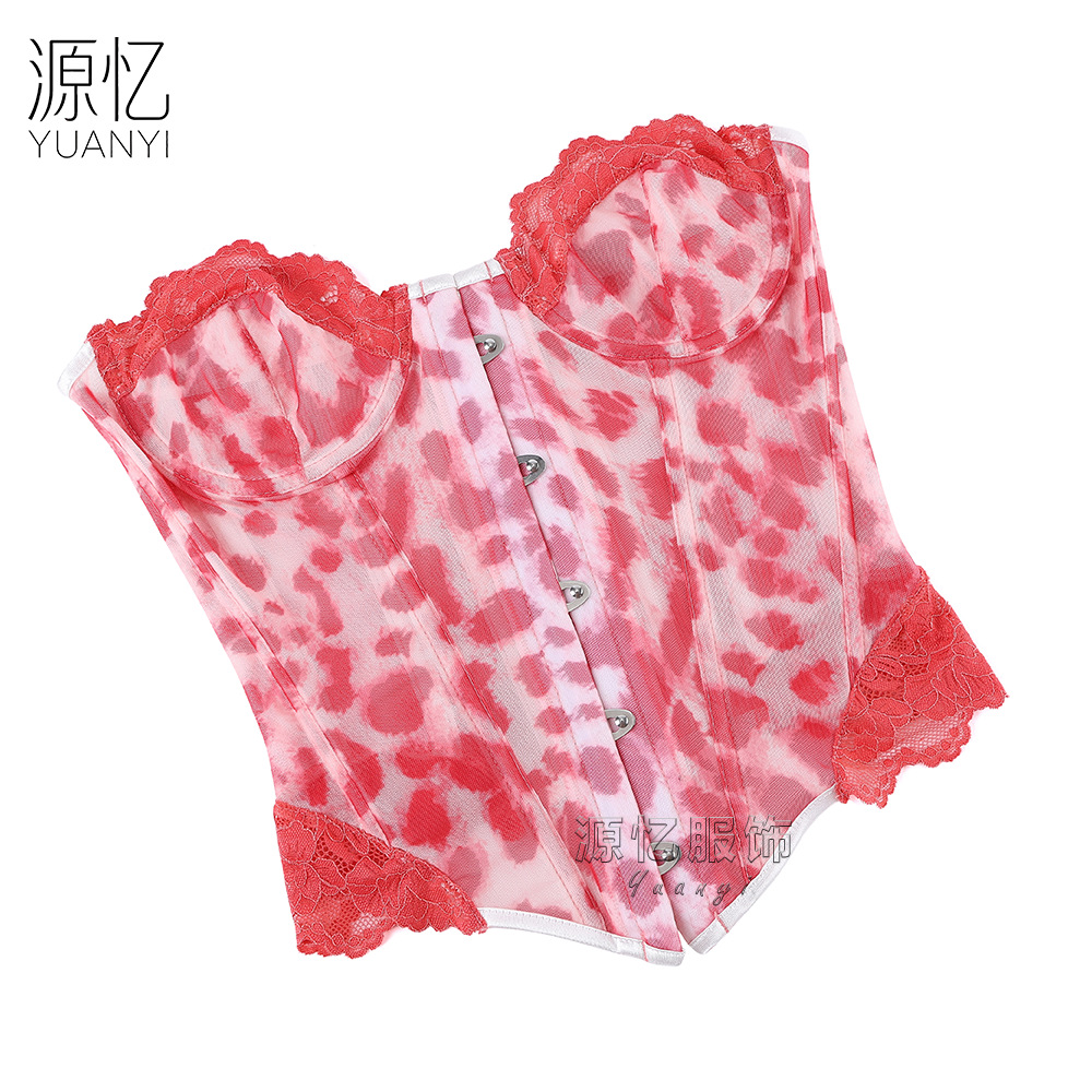 Önden Kapatmalı Pembe Leopar D - Corset Waist Cinch incelemesi ve fiyatı